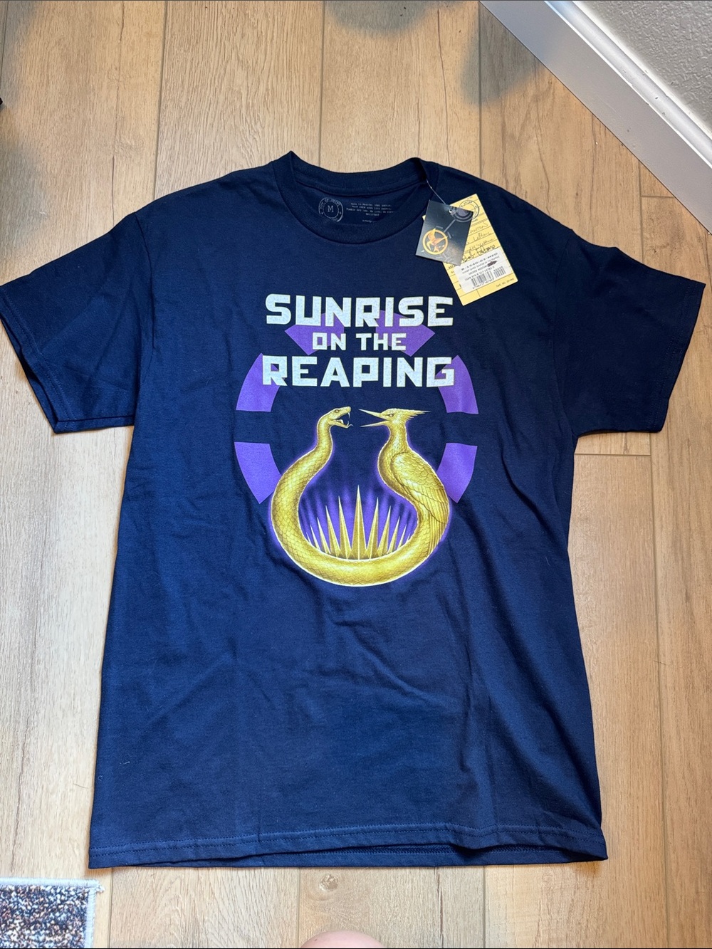 NWT Out of Print Hunger Games Sunrise on the Reaping Graphic Tee